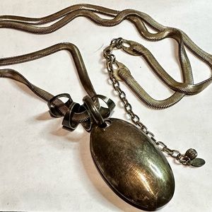 Contemporary signed long necklace